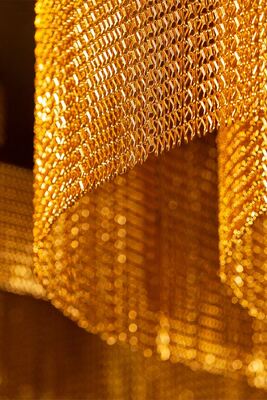 Rideau de chaîne en aluminium de taille 12x24mm avec une ouverture de 60% et un diamètre de fil de 1,2mm pour la protection contre les insectes