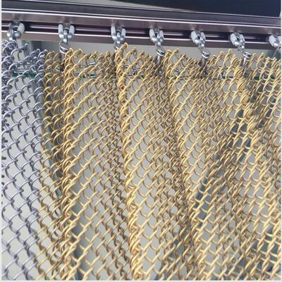 Panneau de maille architecturale en acier inoxydable avec une ouverture personnalisable de 5 mm à 50 mm et une surface plaquée en bronze antique en plusieurs couleurs
