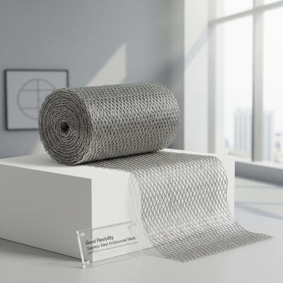 Good Flexibility Stainless Steel Architectural Mesh with 2.5mm X 4 Cable Diameter and Antique Bronze Plated Surface for Building Facades