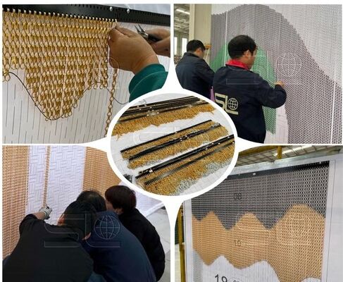 Moustiquaire en chaîne d'aluminium durable, idéale pour l'industrie, offrant une protection efficace contre les insectes et une performance durable