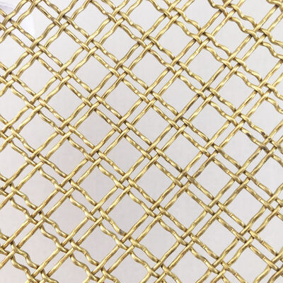 Tone d'or fil cramponné architectural fil tissé maille ouverte cellules de diamants