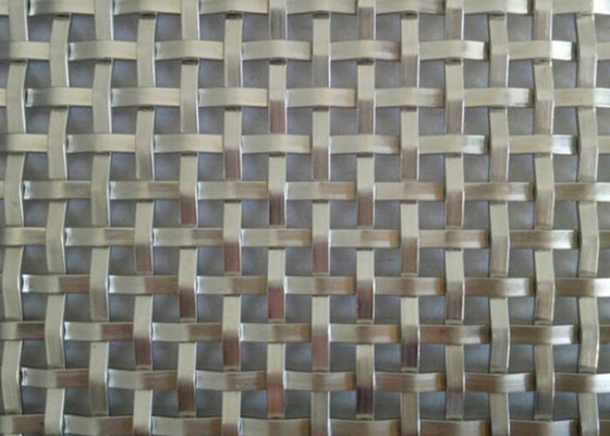 Grillage de Mesh Screen For Architectural Woven tissé par Flatwire en métal d'acier inoxydable de couleur naturelle