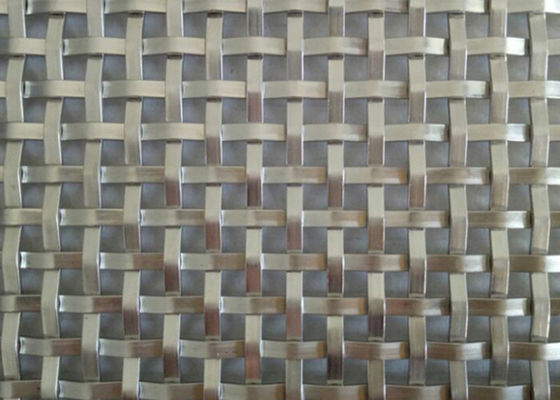 Grillage de Mesh Screen For Architectural Woven tissé par Flatwire en métal d'acier inoxydable de couleur naturelle