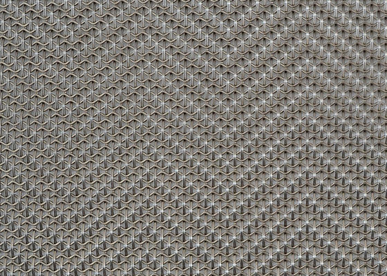 4.5mm ont tricoté le fil tissé architectural Mesh Panels Purity Titanium