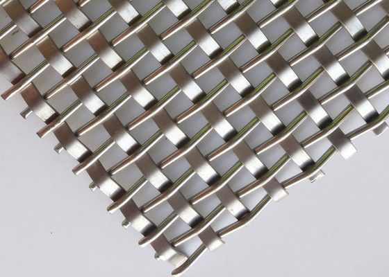 Maille métallique architecturale tissée de couleur naturelle pour panneau décoratif en treillis métallique