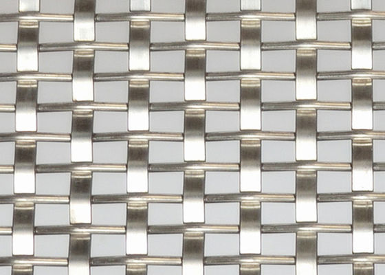 Maille métallique architecturale tissée de couleur naturelle pour panneau décoratif en treillis métallique