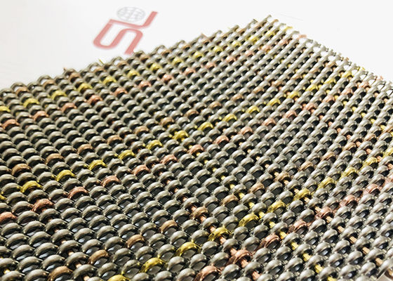 Trois la couleur 8m a serti par replis le métal architectural Mesh Abrasion Resisitance Interior Design