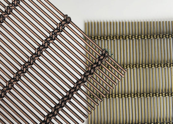 acier inoxydable 304 Mesh Curtain Ceiling Facade de 4mm architectural