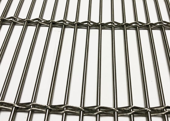 9.5mm ont serti par replis la maille architecturale d'acier inoxydable Mesh Plain Woven Wire Cable