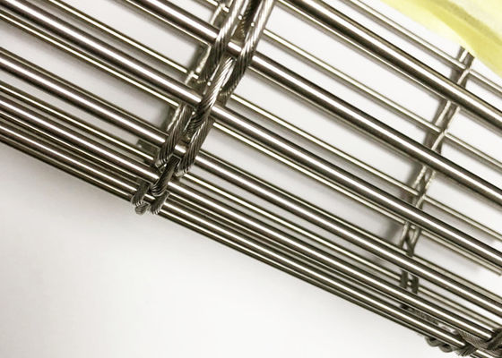 9.5mm ont serti par replis la maille architecturale d'acier inoxydable Mesh Plain Woven Wire Cable