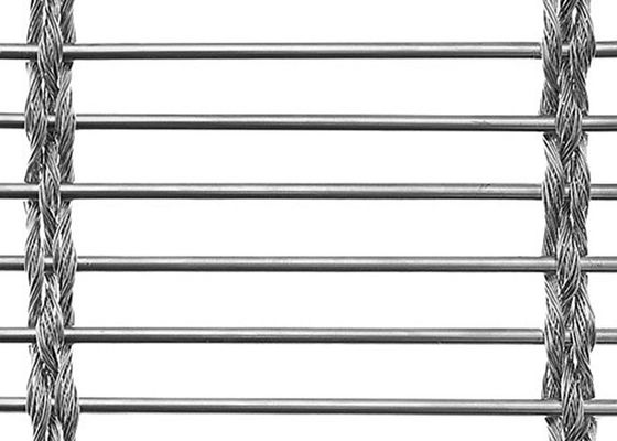 Acier inoxydable Mesh Room Divider architectural ISO9000 de couleur naturelle