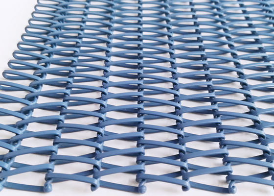 fil en spirale en acier à faible teneur en carbone Mesh Conveyor Belt Painted Finished de 5m