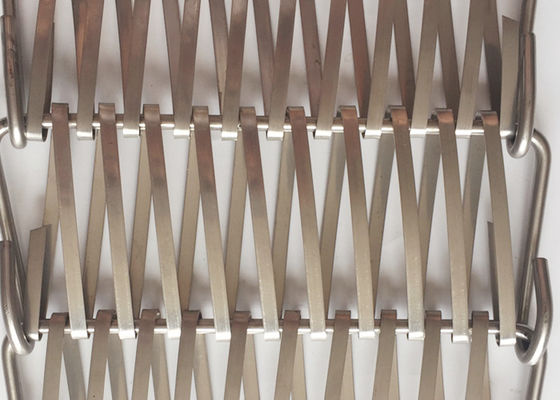 Fil en spirale en aluminium Mesh Smooth Fabric Cladding de l'armure 36m 36% Gap