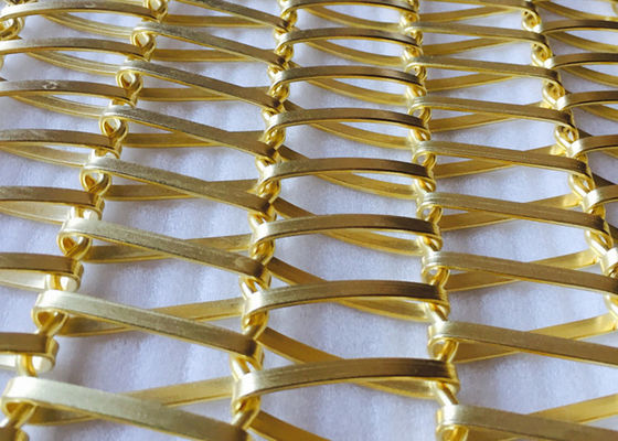 câblage cuivre Mesh Screen Decorative Facade Triangle de séparation de 12mm