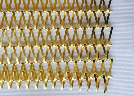câblage cuivre Mesh Screen Decorative Facade Triangle de séparation de 12mm