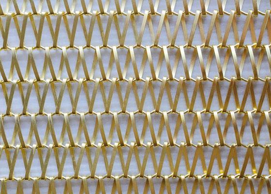 câblage cuivre Mesh Screen Decorative Facade Triangle de séparation de 12mm