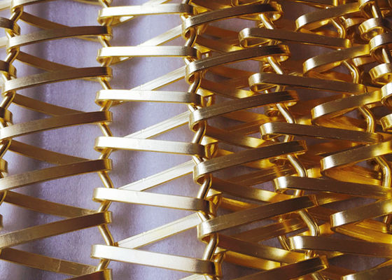 câblage cuivre Mesh Screen Decorative Facade Triangle de séparation de 12mm
