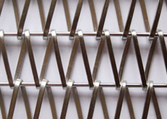 métal Mesh Fabric de Mesh Belt Wall Cladding Woven de spirale de diviseur de 6mm
