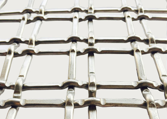 4" » fil en laiton Mesh Decorative Fence ISO9000 du double ×4 serti par replis par 13ft