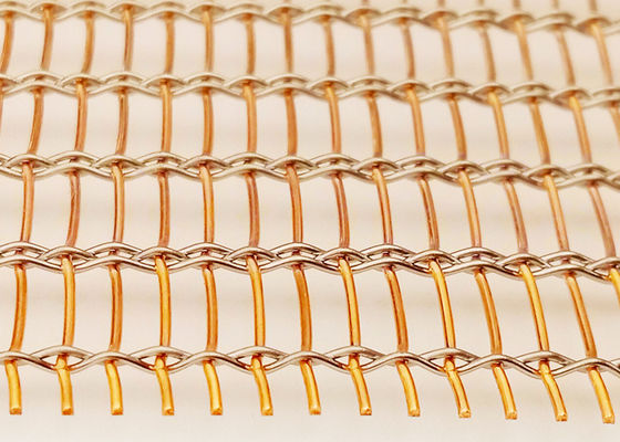 Revêtement de Mesh Eco Woven Copper Wall de fil stratifié par verre de SHUOLONG SS304