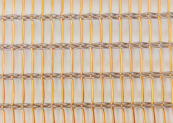Revêtement de Mesh Eco Woven Copper Wall de fil stratifié par verre de SHUOLONG SS304