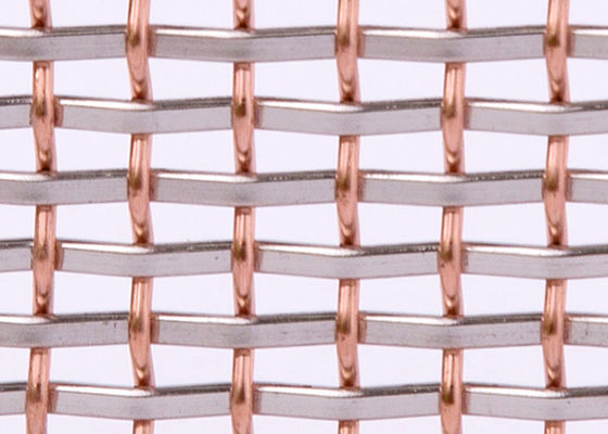 impact décoratif de cuivre 8m rouge de Mesh Screen Rigid Metal Anti en métal de 4mm
