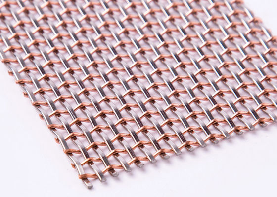 impact décoratif de cuivre 8m rouge de Mesh Screen Rigid Metal Anti en métal de 4mm