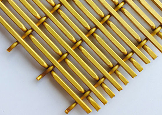 L'aluminium d'or a anodisé le fil tissé décoratif Mesh Sheets 6010 DE X/Y