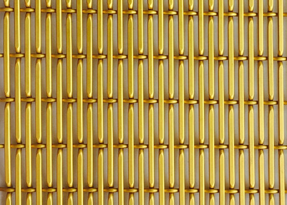 L'aluminium d'or a anodisé le fil tissé décoratif Mesh Sheets 6010 DE X/Y