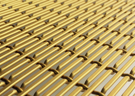 L'aluminium d'or a anodisé le fil tissé décoratif Mesh Sheets 6010 DE X/Y