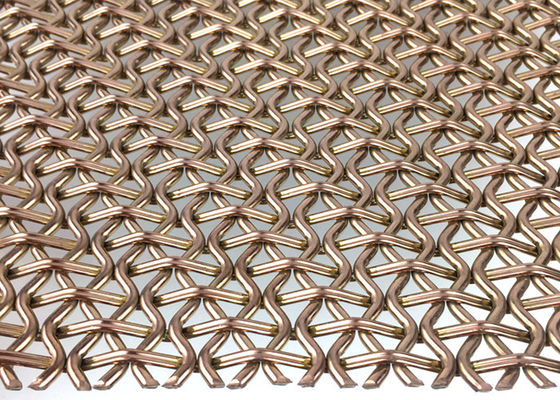 Fil tissé décoratif Mesh Facade Panels SS410 4.5mm en métal architectural de PVD