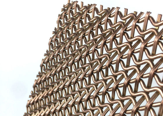 Fil tissé décoratif Mesh Facade Panels SS410 4.5mm en métal architectural de PVD