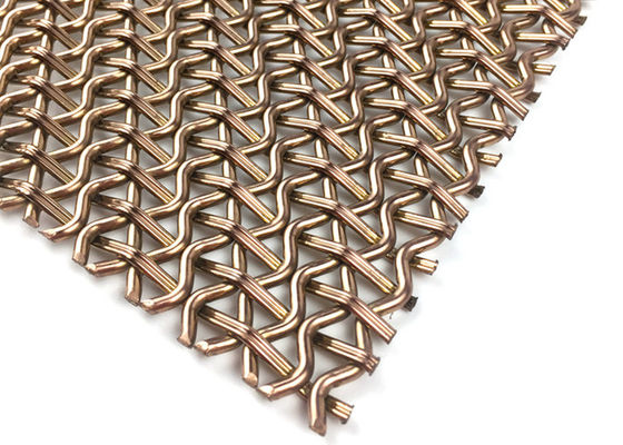 Fil tissé décoratif Mesh Facade Panels SS410 4.5mm en métal architectural de PVD