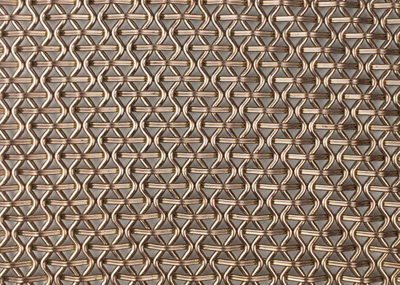 Fil tissé décoratif Mesh Facade Panels SS410 4.5mm en métal architectural de PVD