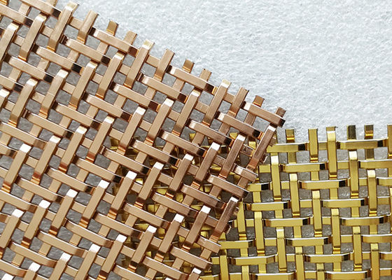 acier décoratif de Mesh Panels Plain Woven Stainless en métal de 3.6mm PVD