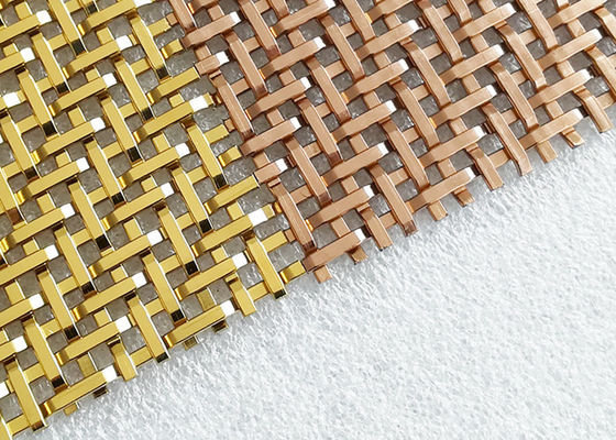 acier décoratif de Mesh Panels Plain Woven Stainless en métal de 3.6mm PVD