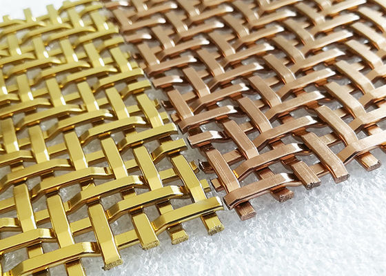 acier décoratif de Mesh Panels Plain Woven Stainless en métal de 3.6mm PVD