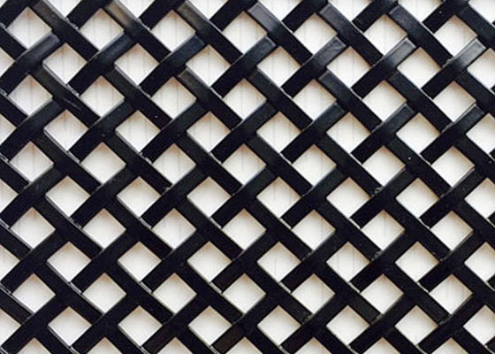 SS304 poudre noire antiusure Mesh Decorative For Building Structures enduit