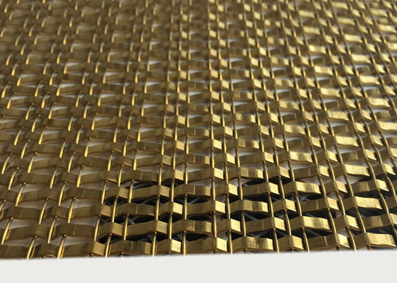 Fil tissé décoratif architectural d'or Mesh Stainless Steel 1513G DE X/Y d'OEM
