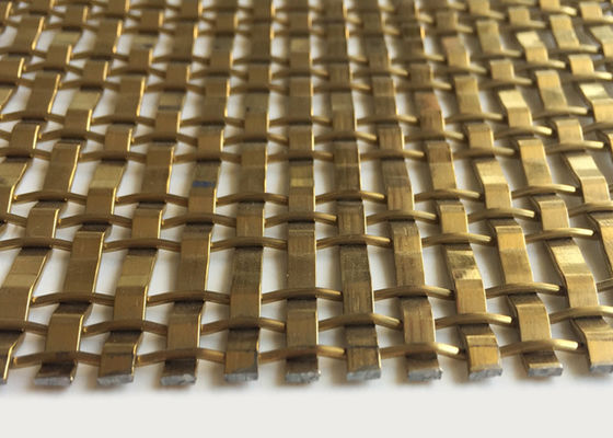 Fil tissé décoratif architectural d'or Mesh Stainless Steel 1513G DE X/Y d'OEM