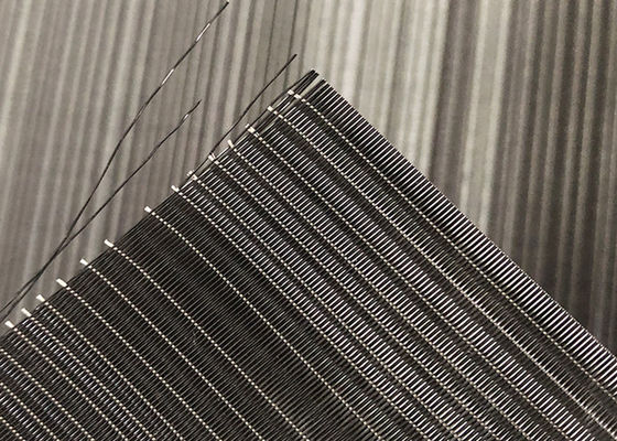 Revêtements muraux noirs de Mesh Screen Laminated Glass For de fil peints par 2.5m d'OIN