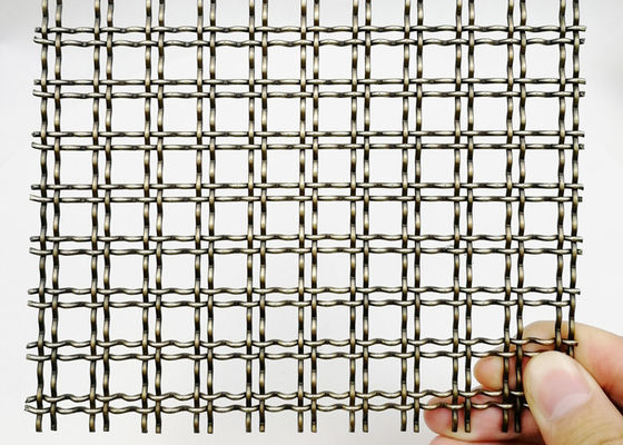 Les séparations ont serti par replis le fil Mesh Antique Brass PVD Mesh Panels décoratif d'armure