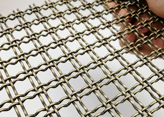 Les séparations ont serti par replis le fil Mesh Antique Brass PVD Mesh Panels décoratif d'armure