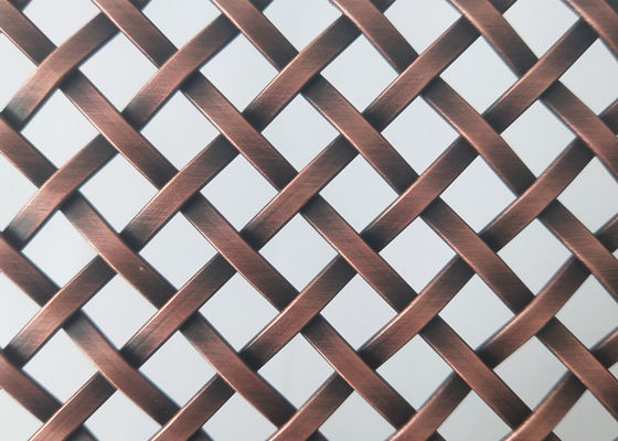 L'antiquité a plaqué la largeur décorative en laiton de Mesh Grilles Square Hole 1m de fil