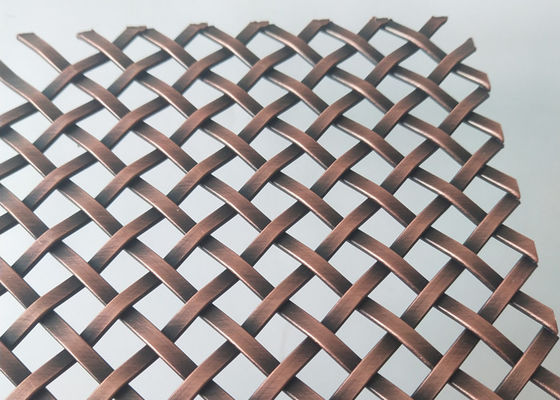 L'antiquité a plaqué la largeur décorative en laiton de Mesh Grilles Square Hole 1m de fil