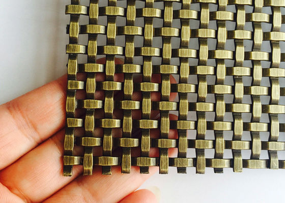 L'espace décoratif tissé architectural de Mesh Grilles Partitions 24% de fil en métal de revêtement de mur