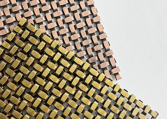 L'espace décoratif tissé architectural de Mesh Grilles Partitions 24% de fil en métal de revêtement de mur