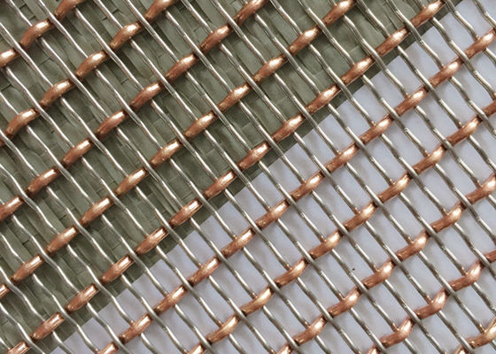 fil tissé décoratif Mesh Room Divider de 36m 2.5mm Chrome Mesh Grill