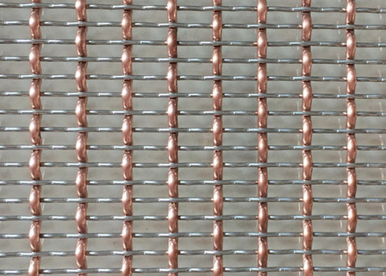 fil tissé décoratif Mesh Room Divider de 36m 2.5mm Chrome Mesh Grill