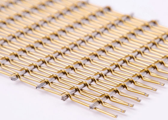 Le verre de décor a stratifié le GV de Mesh Fabric 4.5mm de métal flexible pour l'ascenseur Hall